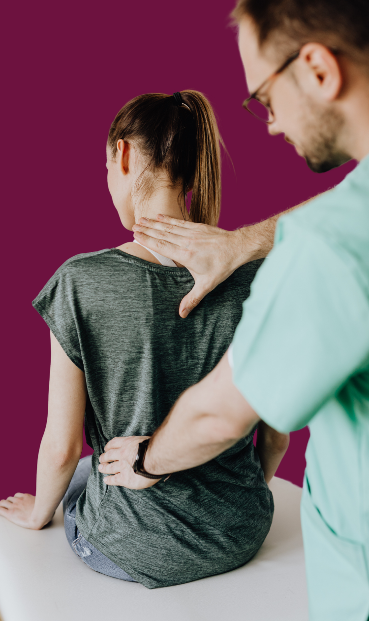 Medical professionals working with a patient
